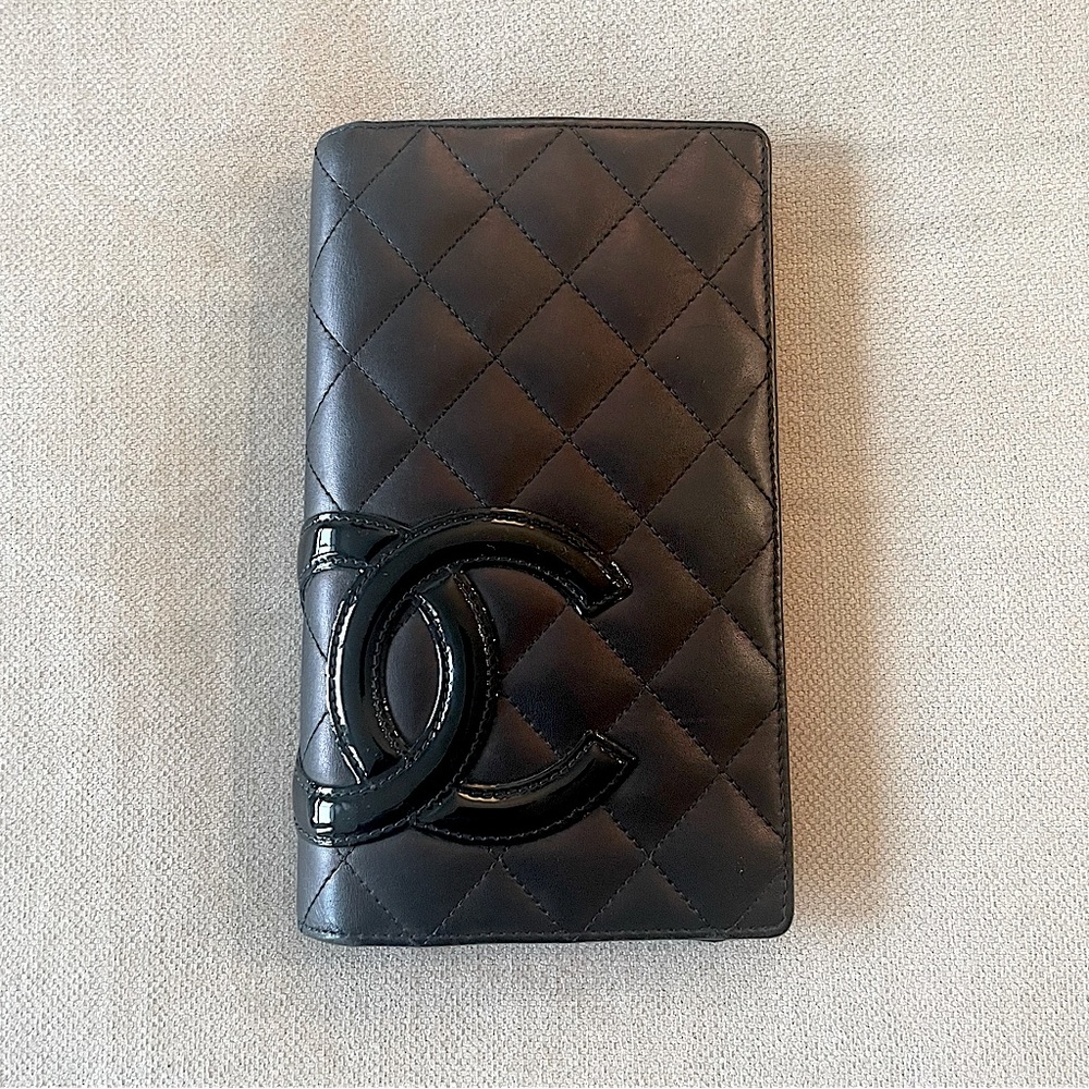 💗Chanel💗Cambon Long Bifold Quilted Lambskin Wallet